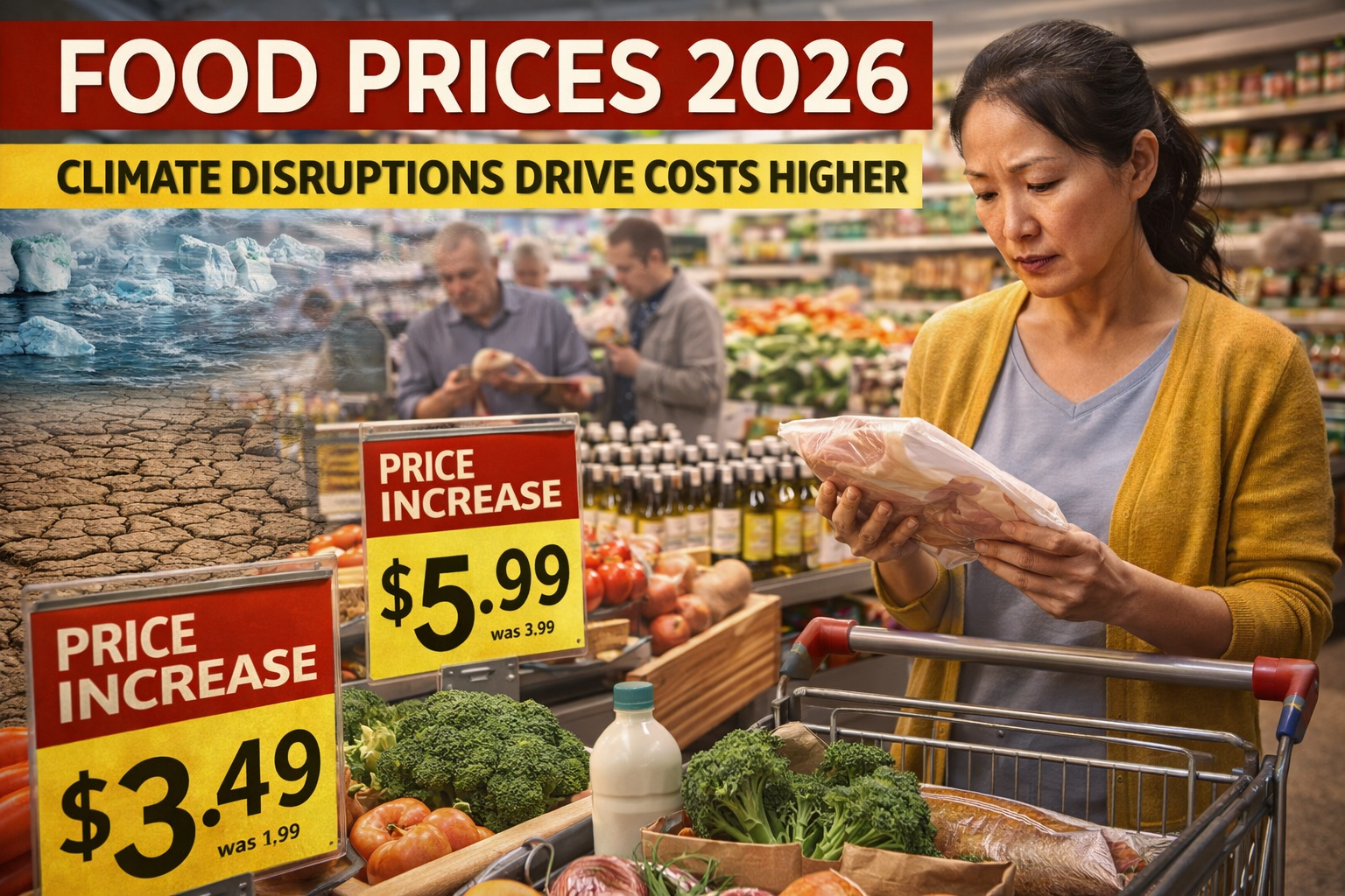 Food prices 2026 rising due to climate disruptions